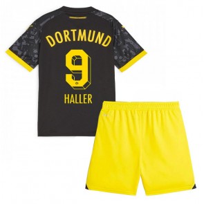 Borussia Dortmund Sebastien Haller #9 Bortaställ Barn 2023-24 Kortärmad (+ Korta byxor)
